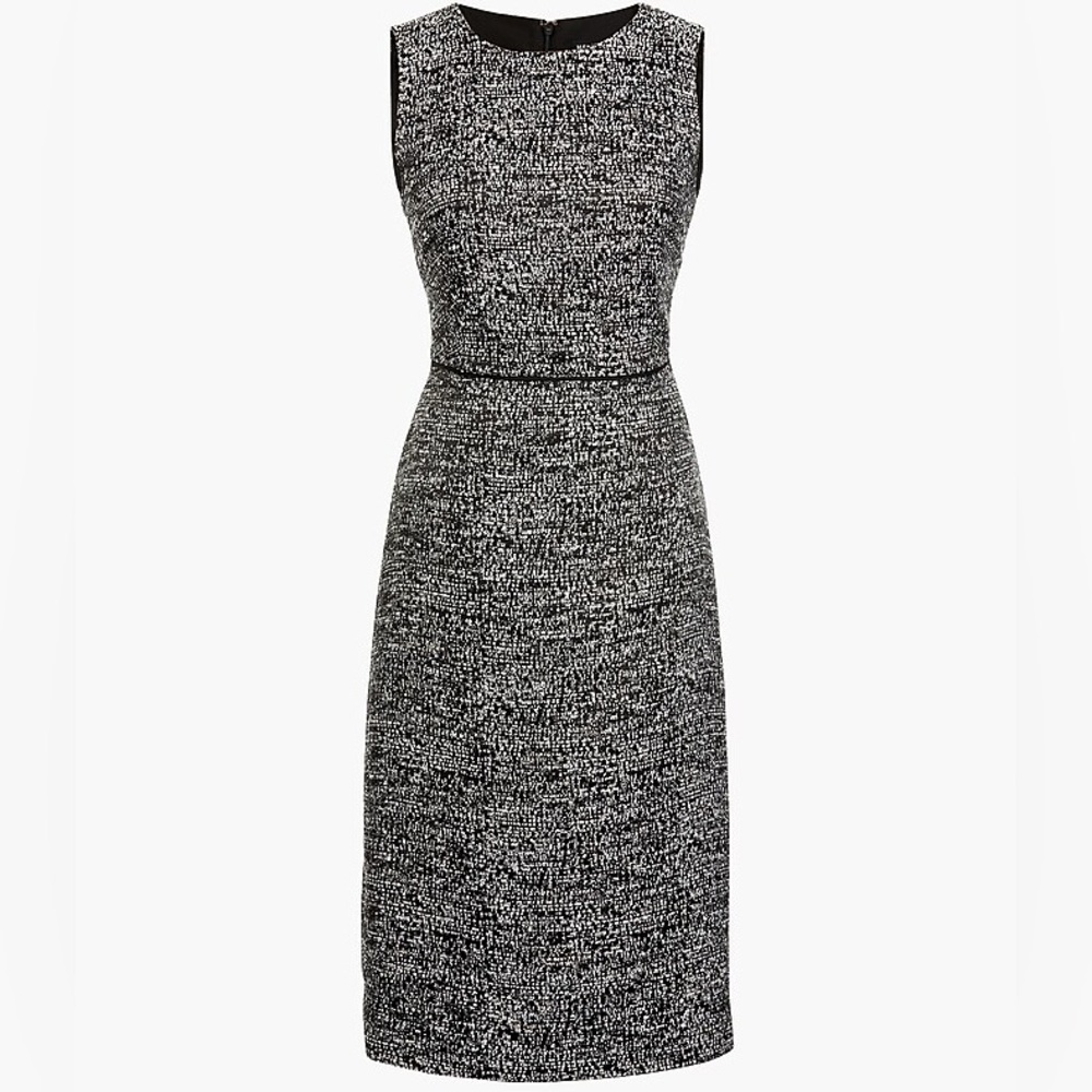 J Crew Black Tweed Shift Dress 2